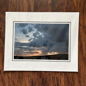 Lee Metcalf Signed Photograph Nature Landscape Sunset Clouds Matted Art Print